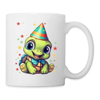 Ich bin 7 Schildkröten Schildkröte 7. Geburtstag - Tasse - Weiß - Rechts