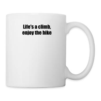 Hiking - Life's a climb, enjoy the hike - Mug - white - Right