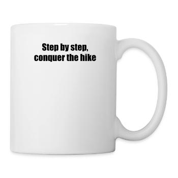 Hiking - Step by step, conquer the hike - Mug - white - Right