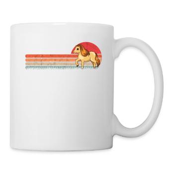 Poney Shetland Rétro - Mug blanc - blanc - Droite