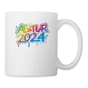 Abitur 2024 Abi Studium Abschlussklasse Graffiti - Tasse - Weiß - Rechts