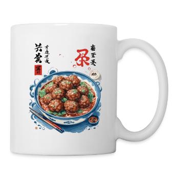Japanese Ukiyo-e Food Art Meat Ramen Soup - Mug - white - Right