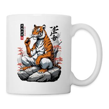 Ukiyo-E Tiger Martial Arts Japan Streetwear - Mug - white - Right