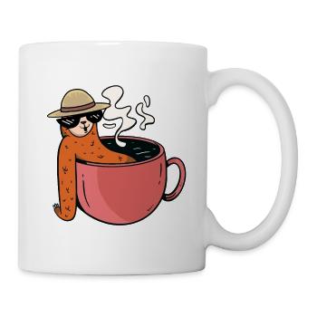 Pause café paresseux du lundi matin Indulgence au thé - Mug blanc - blanc - Droite
