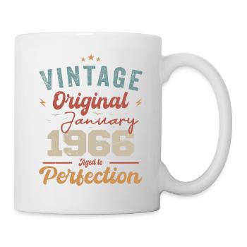 Januar 1966 Legende seit 58 Jahren - Tasse - Weiß - Rechts