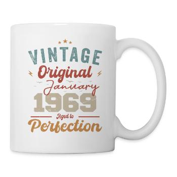 Januar 1969 Legende seit 55 Jahren - Tasse - Weiß - Rechts