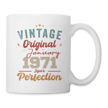 Janvier 1971 Légende depuis 53 ans - Mug blanc - blanc - Droite