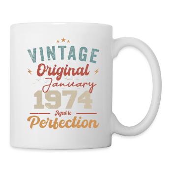Janvier 1974 Légende depuis 50 ans - Mug blanc - blanc - Droite