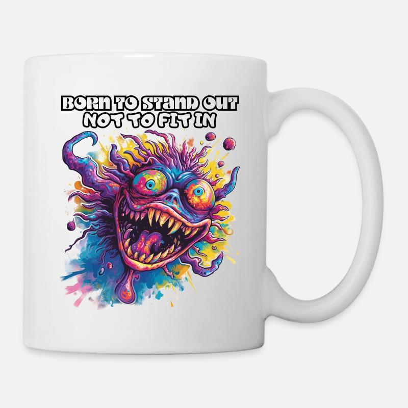 Born to Stand Out Not To Fit In, Being Different, Cool - Mug - white