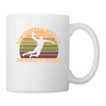 Retro Vintage Handball Designs lustiger Handball - Tasse - Weiß - Rechts