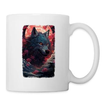 Spirit Wolf Fox Aesthetic Japanese Kitsune - Mug - white - Right