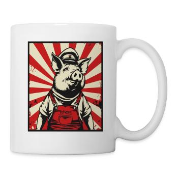 Kommunisten Propaganda Sozialisten Schwein - Tasse - Weiß - Rechts
