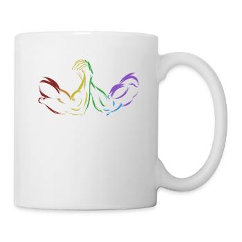 Arm Wrestling LGBT Rainbow Techniques Exercise - Tasse - Weiß - Rechts