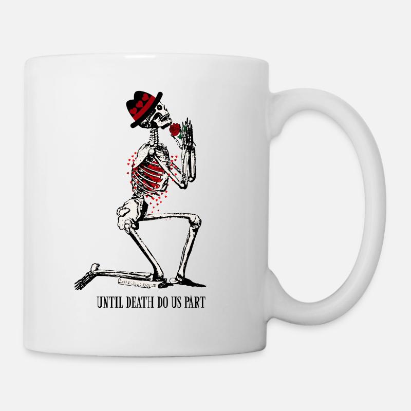 Skelett Bis dass der Tod uns scheidet - Tasse - Weiß