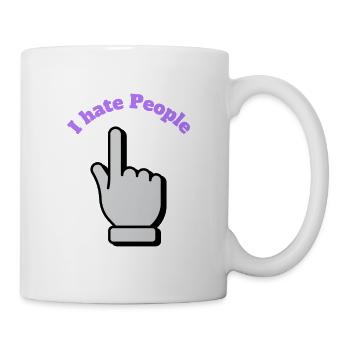 I hate People - Tasse - Weiß - Rechts