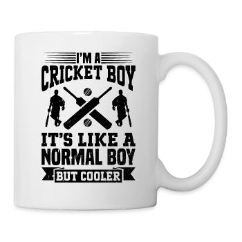 I'm A Cricket Boy It's Like A Normal Boy But Coole - Tasse - Weiß - Rechts