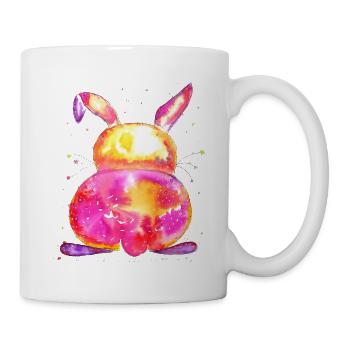 Gute Laune Hase - Tasse - Weiß - Rechts