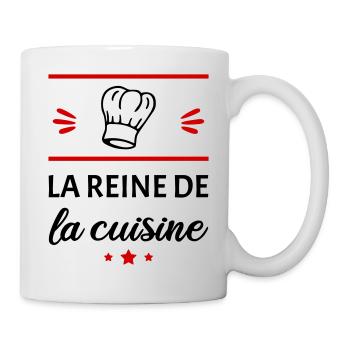 La reine de la cuisine, fête des mères, cuisinière - Mug blanc - blanc - Droite