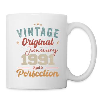 Janvier 1991 Légende depuis 33 ans - Mug blanc - blanc - Droite