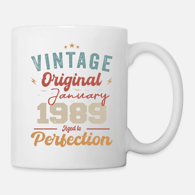 Janvier 1989 Légende depuis 35 ans - Mug blanc - blanc