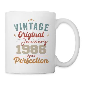 Janvier 1986 Légende depuis 38 ans - Mug blanc - blanc - Droite
