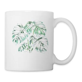 Variegated Monstera - Tasse - Weiß - Rechts