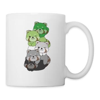 Aromantisme Drapeau Fierté LGBTQ Mignon Panda roux - Mug blanc - blanc - Droite