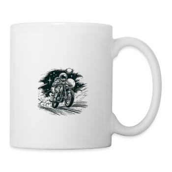 Motorcycle to the Moon: For everyone who loves their bike - Mug - white - Right