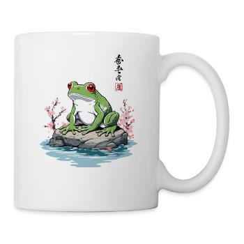 Japanese Frog Ukiyo-E Vintage Artwork - Mug - white - Right