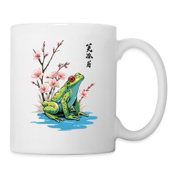 Vintage Ukiyo-e Frog Japanese Retro Art - Mug - white - Right