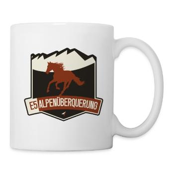 E5 Traversée des Alpes - Oberstdorf à Merano - Mug blanc - blanc - Droite