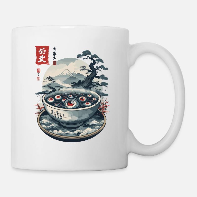 Yokai Ghosts Ukiyo-E Japan Halloween Art - Mug - white