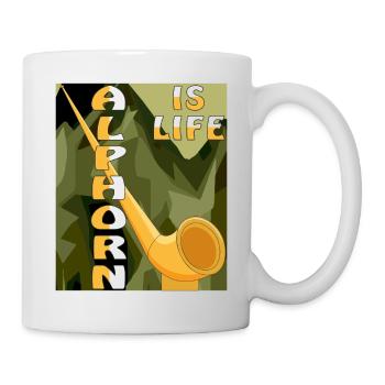 ALPHORN IS LIFE - Tasse - Weiß - Rechts