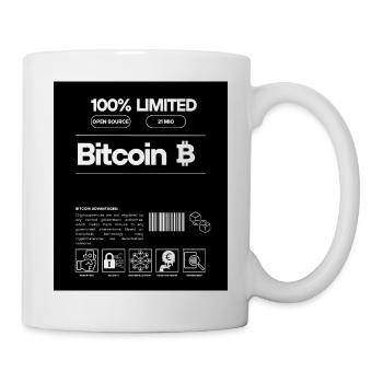 Der Bitcoin Vorteil -> Kryptowährung Black Edition - Tasse - Weiß - Rechts