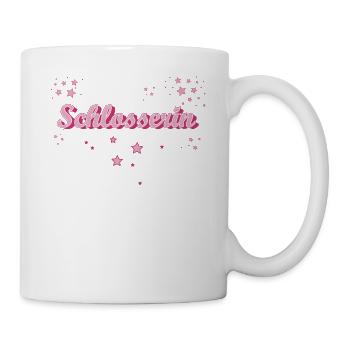 Schlosser Abschluss-Geschenk Schlosserin - Tasse - Weiß - Rechts