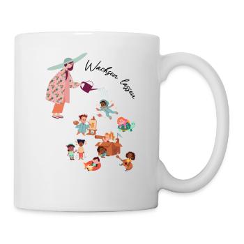 Erzieher mit Herz Wachsen lassen Kinderpfleger - Tasse - Weiß - Rechts