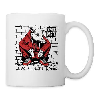 We Are People, Slavic Squat, Gopnik Party - Mug - white - Right