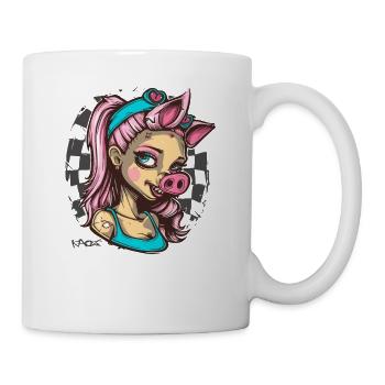 Cosplay mignon Anime fille cochon - Mug blanc - blanc - Droite