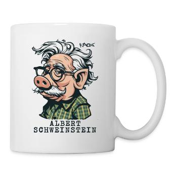 Albert Schweinstein, the ingenious man-pig genius - Mug - white - Right
