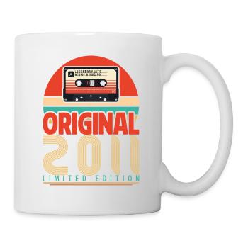 Vintage 2011 Birthday Gift. Retro 2011. - Mug - white - Right