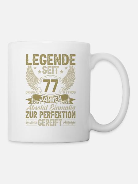 Legende seit 77 Jahren - Tasse - Weiß