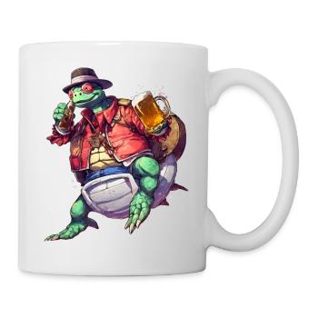 Chill & Shell: Turtle with Beer Tee - Mug - white - Right