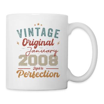 Janvier 2008 Légende depuis 16 ans - Mug blanc - blanc - Droite