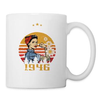 78 ans - Né en février 1946 - Mug blanc - blanc - Droite