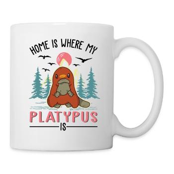 Zuhause ist wo mein Schnabeltier ist - Tasse - Weiß - Rechts