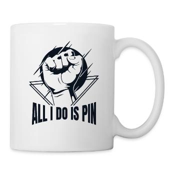 All I Do Is Pin Exercise Hand Wrestling Arm - Tasse - Weiß - Rechts