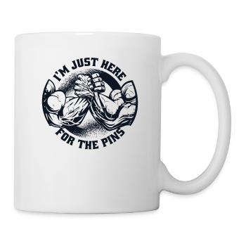 Je suis juste là pour l’exercice des techniques d’épingles - Mug blanc - blanc - Droite