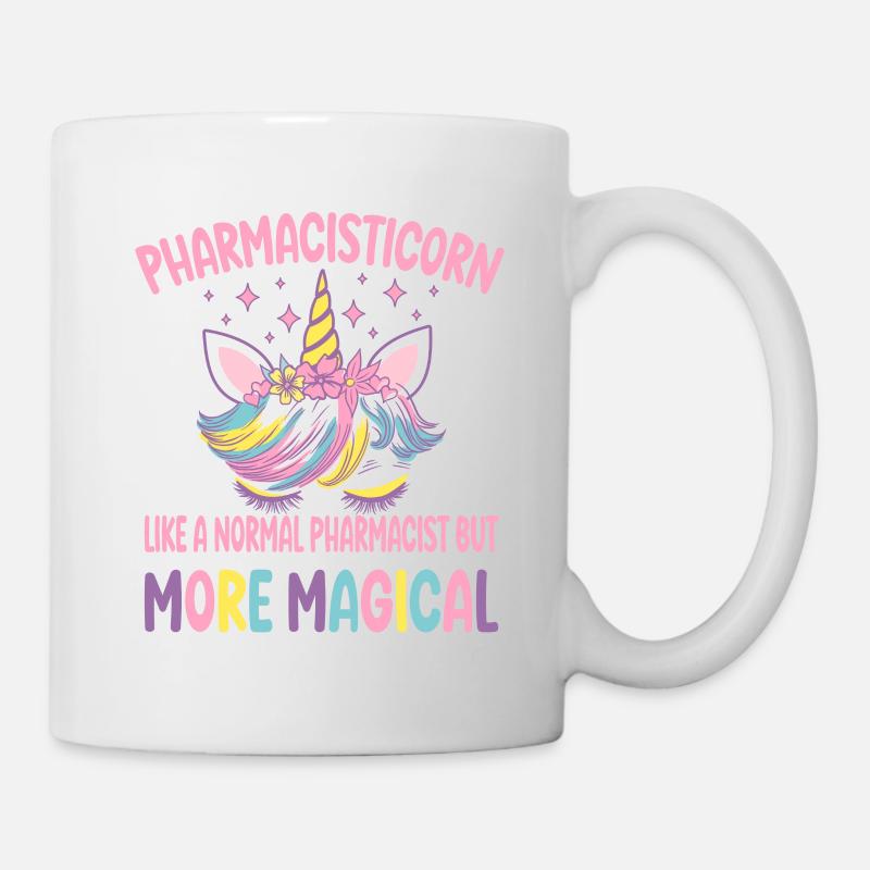Pharmacien licorne comme un pharmacien normal cadeaux - Mug blanc - blanc
