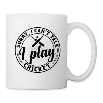 Cricket Sport Cricket - Désolé, je ne peux pas parler, je vous pl - Mug blanc - blanc - Droite
