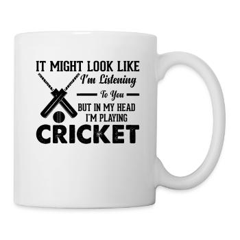 Cricketing - But In My Head I'm Playing Cricket - Mug - white - Right